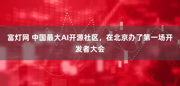 富灯网 中国最大AI开源社区，在北京办了第一场开发者大会